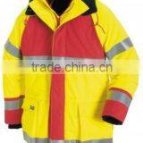 2015 men's work jacket for industry, OEM cheap workwear with reflective stripes