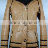 2015 -2016 Top Sales High Quality Coat Women Fake Leather Jacket With Hood