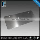 Hot Sale Car License Plate American Standard Nature Color Stainless Steel Embossed Blank License Plate ,Metal Car Number Plate thumbnail-1