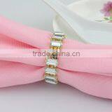 Wholesale Square Shape Acrylic Stones Crystal Wedding Napkin Ring thumbnail-4