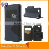 Good Quality Mobile Phone Leather Flip Cover Case For Sony Z3 Mini M55W With Stand Function thumbnail-5
