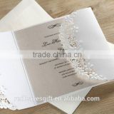 Square Embossing Pretty Decorative invitation wedding card With Envelopes and Seals