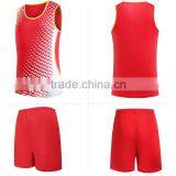 custom sleeveless new design men's track suit athletics team uniform jogging set athletic garment                        
                                                Quality Choice