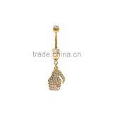 Gold Plated Gem Navel Rings Belly Button Ring thumbnail-1