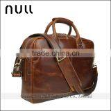 Men's Genuine Leather 15.6" Laptop Messenger Shoulder Bags Briefcase thumbnail-5