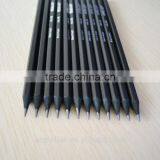 7" Standard Size Hexagonal Shape Sharpened Black Linden Wood 2.2mm Lead Black Knight HB Pencil thumbnail-5