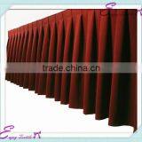 YHK#11 pleats table skirt - polyester banquet wedding wholesale chair cover sash table cloth skirt linen