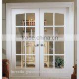 White Color Interior Wood Double French Doors