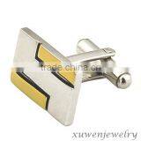 Suit Dress Two Tone Gold Plated Stainless Steel Custom Made Cufflinks