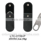 Stainless Steel Cigar Cutter With Leather Pouch