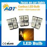 Canbus Error Free Yellow Color 4 SMD T10 168 194 License Plate LED Light Bulbs thumbnail-1