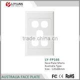 LY-FP166 5 Port RJ45 RJ11 Australia Faceplate Without Shutter