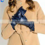 Classic style winter warm ladies long leather gloves sheepskin gloves