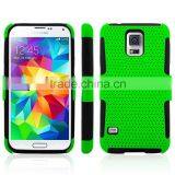 Plastic + Silicon 3 In1 Hybrid Material Protective Armor Case for Samsung Galaxy S5 I9600