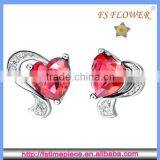 FS FLOWER - Luxury Cutting Gemstones Silver Earrings thumbnail-2
