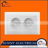 High Quality European Style White Plastic Double Russian Socket