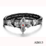 2016 Newest Laether Braceelt Chrome Cross Bracelet for Fashion Girl thumbnail-1