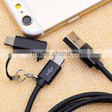 Wholesale Braided 2 in 1 Mobile Cable for Iphone and Samsung Usb Cable thumbnail-6