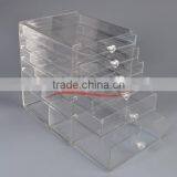 Wholesale Custom 6 Drawer Clear Acrylic Makeup Organizer for Home Hotel or Shop thumbnail-4