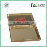 Rectangle Cigarrete Tin Box With Hinged Lid