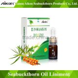 Seabuckthorn oil liniment treatment of traumatic rupture of the skin to remove