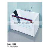 Plastic Rectangular Massage Bath Tub With Mltifunction Shower Head And Transparent Glass thumbnail-1