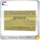 Fashionable Etch Reversed,Cut Through Plated Gold Metal Cards for Businesses thumbnail-1