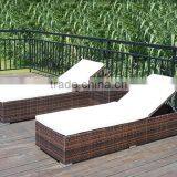 Outdoor Lounge Chaise, Rattan Beech Lounge Chaise thumbnail-1