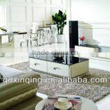 Modern Design Stainless Steel and Top Glass tv Stand E354 thumbnail-2