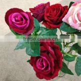 SJ1101502 Fabic Silk Red Rose Wholesale Flowers thumbnail-3
