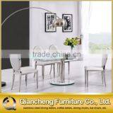 New Model Functional Extendable Dining Table With Stainless Steel Base thumbnail-4