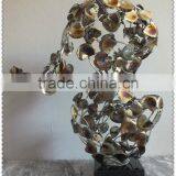 Pure Hand Made Casting Stainless Steel Flower Statue For Decoration thumbnail-1