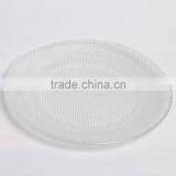 Red Color Glass Dinning Plate Set With Sliver Plating Metal Stand thumbnail-4