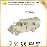 Children wood toy car and wooden toy box