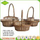 Wholesale Cheap Handmade Willow Woven Wicker Fruits Basket With Handle thumbnail-6