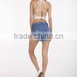 2017 Hot Selling Fashion Lace Crochet Denim Sexy Shorts For Women thumbnail-4