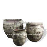 Ancient Glazed Pot, Antique Outdoor Planter thumbnail-1