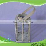 Hanging Outdoor Wood Handled Candle Lantern thumbnail-1