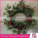 Christmas Gift 2016 Artificial Red Berries Christmas Wreath for Christmas Market thumbnail-5