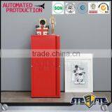 Red Color Steel Clothes Storage Cabinet Baby Cupboard Designs thumbnail-2