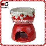 Ceramic Strawberry Style Red Color Cute Fondue Set thumbnail-1
