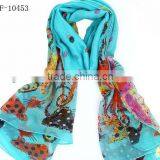 Fashion High Quality 100%polyester Printing Cat New Scarf STOCK! thumbnail-1