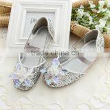 Gold Party Shoes Girls Glitter Leather Slip-on Simple Design Young Children Dance Shoes thumbnail-4
