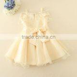 2017 Baby Girl Party Dress Children Frocks Designs Lace Sexy Harness Apricot Lovely Cotton Net Birthday Party Dresses thumbnail-2