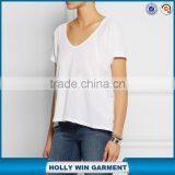 V Neck High Quality Plain T-shirt for Sale thumbnail-1
