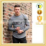 Cotton Spandex Crew Neck Long Sleeve Slim Fit Gym t Shirt thumbnail-2