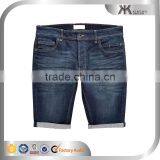 Mens Denim Acid Washed Distressed Blank Denim Shorts Jeans thumbnail-1