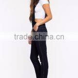 Adjustable Shoulder Strap Hip Pockets Denim Overall for Women thumbnail-3