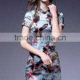 Chinese Flow Stand Collar Starfish Bird Slim Fit Thin Qipao Dresses thumbnail-1