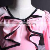 2017 Newly!! Lovely Pink Velvet Tight Uniforms, Long Sleeve Ballet Uniforms thumbnail-2